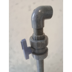 Vanne raccord union 3 points facilitant le démontage