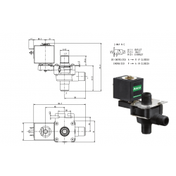 Électrovanne 3 voies pour micro-station NEVE Topaze.