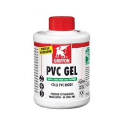 Bidon de colle  250 ml, spécial PVC assainissement, agréée eau potable,  avec goupillon.