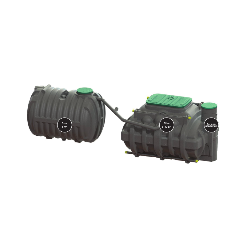 Filtre compact Ecoflo monobloc 10 EH Filtre compact Ecoflo monobloc 10 EH