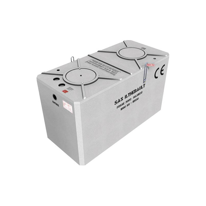 Fosse toutes eaux béton 4000 Litres Maxi-ECO Thebault Fosse toutes eaux béton 4000 Litres Maxi-ECO Thebault