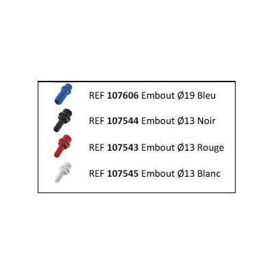 Embout tétine 1/2 '' x 19 mm Bleu (micro-station Graf)
