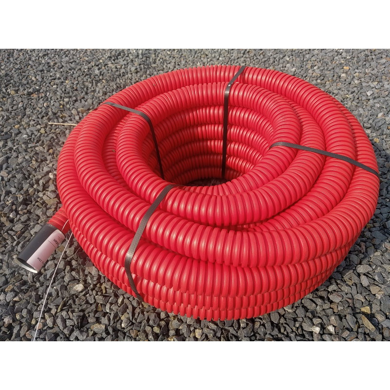 Gaine fourreau TPC 40 mm rouge 25 m Gaine fourreau TPC 40 mm rouge 25 m